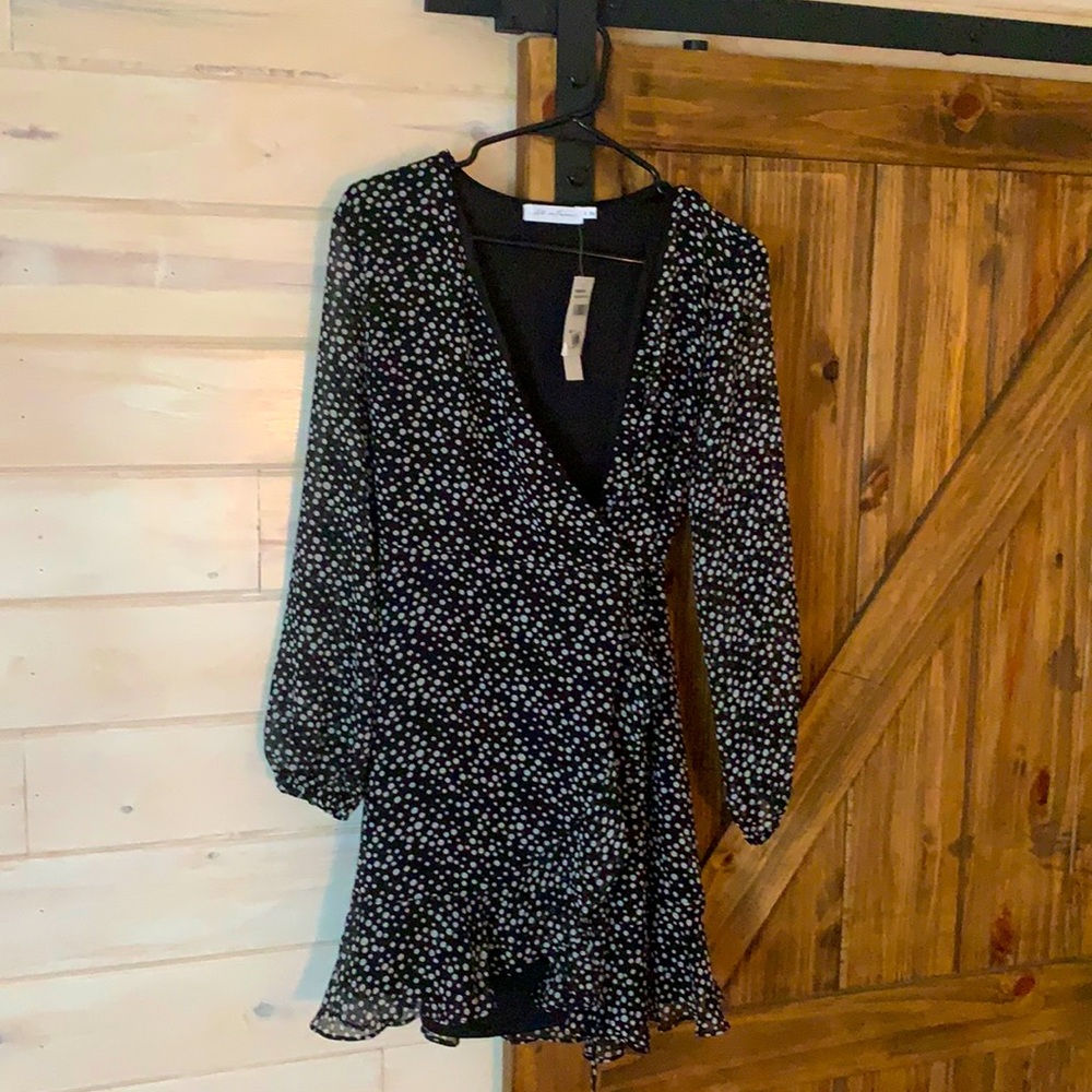 Polk a dot wrap dress NWT